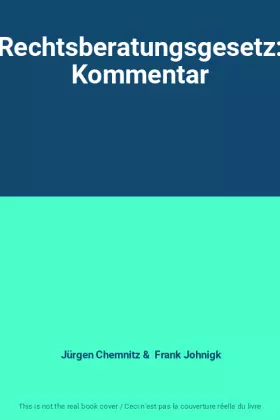 Couverture du produit · Rechtsberatungsgesetz: Kommentar