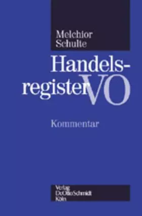 Couverture du produit · Handelsregisterverordnung: Kommentar