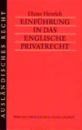 Couverture du produit · Einführung in das englische Privatrecht (Ausländisches Recht)