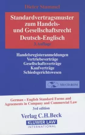 Couverture du produit · Standardvertragsmuster Zum Handels- Und Gesellschaftsrecht/German-English Standard Forms and Agreemetns in Company and Commerci