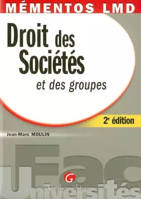 Couverture du produit · Droit des Sociétés et des groupes