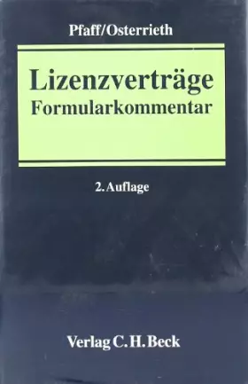 Couverture du produit · Lizenzverträge: Formularkommentar