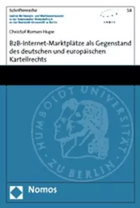 Couverture du produit · B2B-Internet-Marktplätze als Gegenstand des deutschen und europäischen Kartellrechts