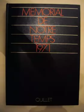 Couverture du produit · MEMORIAL DE NOTRE TEMPS 1971
