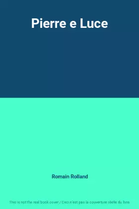 Couverture du produit · Pierre e Luce