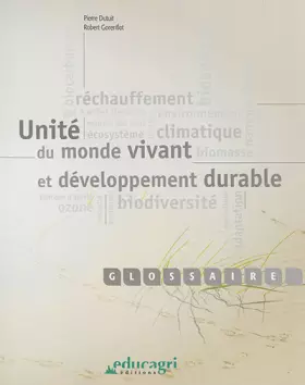 Couverture du produit · Unité du monde vivant et développement durable