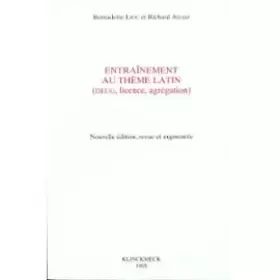 Couverture du produit · Entraînement au thème latin: (DEUG, licence, agrégation)