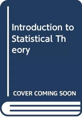 Couverture du produit · Introduction to Statistical Theory