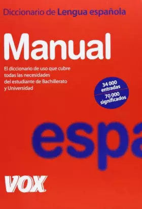 Couverture du produit · Diccionario Manual de la Lengua Española (Vox - Lengua Española - Diccionarios Generales)