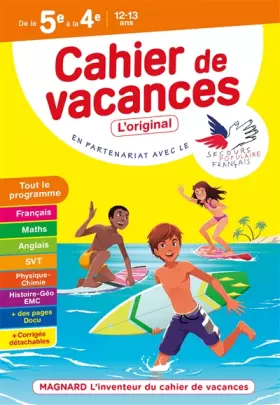 Couverture du produit · Cahier de vacances 2022, de la 5e vers la 4e: Magnard, l'inventeur des cahiers de vacances
