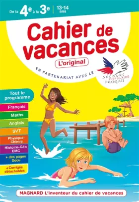 Couverture du produit · Cahier de vacances 2022, de la 4e vers la 3e: Magnard, l'inventeur des cahiers de vacances