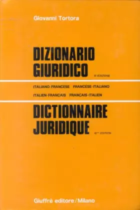 Couverture du produit · Dizionario giuridico italiano-francese, francese-italiano