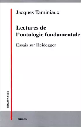 Couverture du produit · Lectures de l'ontologie fondamentale. Essais sur Heidegger
