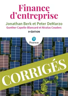 Couverture du produit · Finance d'entreprise : corrigés - 5e édition
