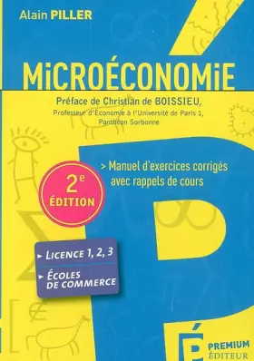 Couverture du produit · Microéconomie : Manuel d'exercices corrigés avec rappels de cours