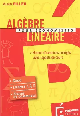 Couverture du produit · Algèbre linéaire : Pour économistes