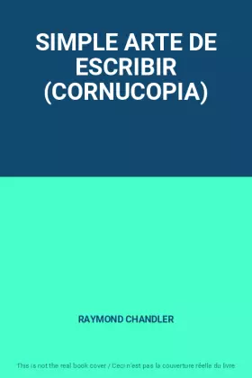 Couverture du produit · SIMPLE ARTE DE ESCRIBIR (CORNUCOPIA)