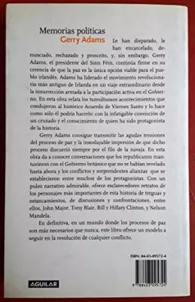 Couverture du produit · Gerry adams - memorias politicas