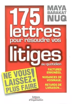 Couverture du produit · 175 lettres pour résoudre vos litiges au quotidien
