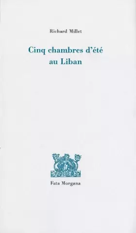 Couverture du produit · Cinq Chambres d'Ete au Liban
