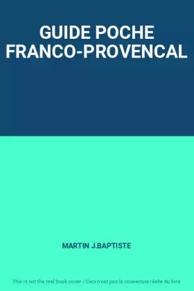 Couverture du produit · GUIDE POCHE FRANCO-PROVENCAL