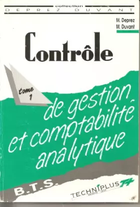 Couverture du produit · Contrôle de gestion et comptabilité analytique, BTS, tome 1