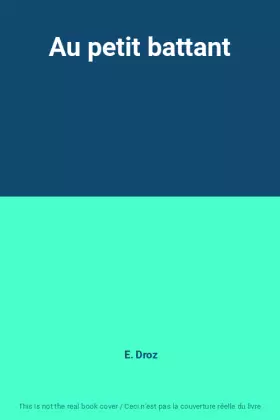 Couverture du produit · Au petit battant