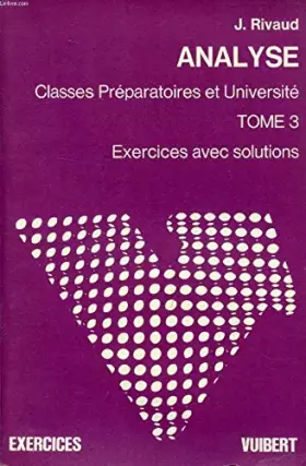 Couverture du produit · Exercices d'analyse