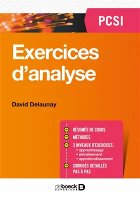 Couverture du produit · Exercices d'analyse PCSI
