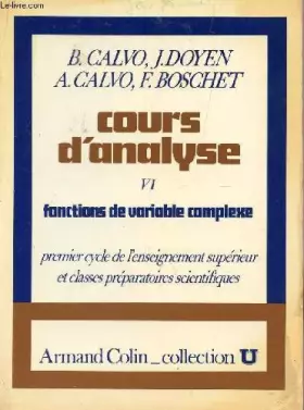 Couverture du produit · Cours d'analyse