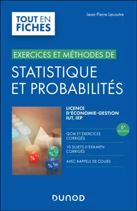 Couverture du produit · Statistique et probabilités - 6e éd.: Exercices et méthodes