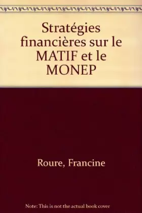 Couverture du produit · Stratégies financières sur le MATIF et le MONEP