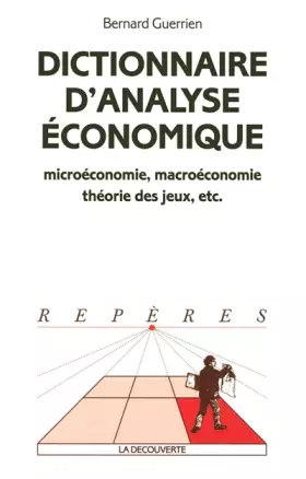 Couverture du produit · Dictionnaire d'analyse économique