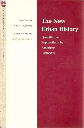 Couverture du produit · The New Urban History: Quantitative Explorations by American Historians (Quantitative Studies in History)