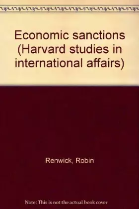 Couverture du produit · Economic sanctions (Harvard studies in international affairs)
