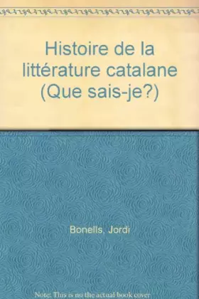 Couverture du produit · Histoire de la littérature catalane