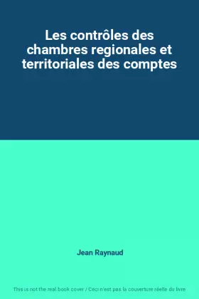 Couverture du produit · Les contrôles des chambres regionales et territoriales des comptes