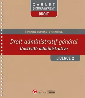 Couverture du produit · Droit administratif général - L'activité administrative - L2-S1