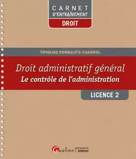 Couverture du produit · Droit administratif - Le contrôle de l'administration L2-S2
