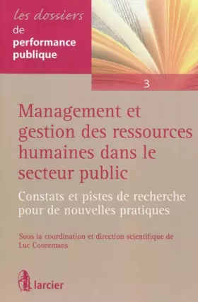 Couverture du produit · Management et gestion des ressources humaines dans le secteur public: Constats et pistes de recherche pour de nouvelles pratiqu