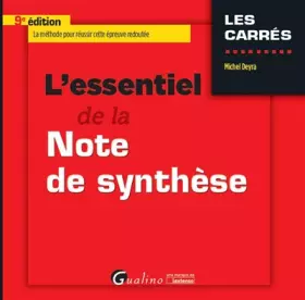 Couverture du produit · L'essentiel de la note de synthèse : 9ème édition