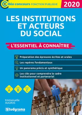 Couverture du produit · Les institutions et acteurs du social 2020: L'essentiel à connaître
