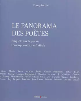 Couverture du produit · Le Panorama des poètes : Enquête sur la poésie francophone du XXIe siècle