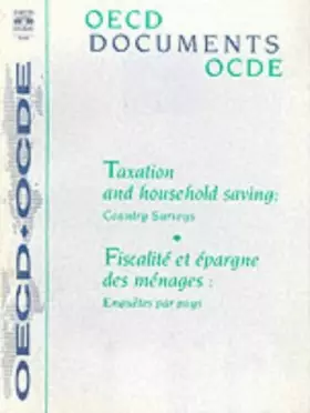 Couverture du produit · Fiscalité et épargne des ménages. Enquêtes par pays
