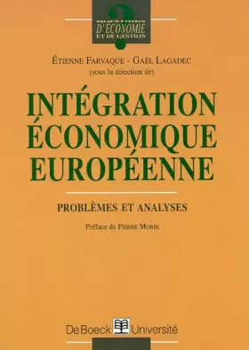 Couverture du produit · Intégration économique européenne : Problèmes et analyses