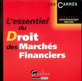 Couverture du produit · L'essentiel du droit des marchés financiers