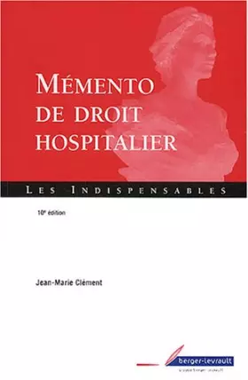 Couverture du produit · Mémento de droit hospitalier