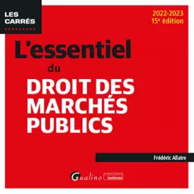 Couverture du produit · L'essentiel du droit des marchés publics (2022-2023)