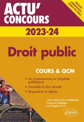 Couverture du produit · Droit public: Cours et QCM