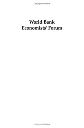 Couverture du produit · World Bank Economists' Forum: v. 1